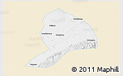 Classic Style 3D Map of Datong, single color outside