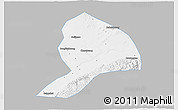 Gray 3D Map of Datong, single color outside