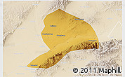 Physical 3D Map of Datong, lighten