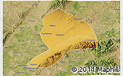Physical 3D Map of Datong, satellite outside