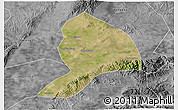 Satellite 3D Map of Datong, desaturated