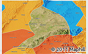 Satellite 3D Map of Datong, political outside