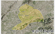 Satellite 3D Map of Datong, semi-desaturated