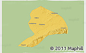 Savanna Style 3D Map of Datong, single color outside