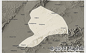 Shaded Relief 3D Map of Datong, darken