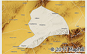 Shaded Relief 3D Map of Datong, physical outside