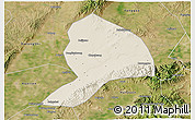 Shaded Relief 3D Map of Datong, satellite outside