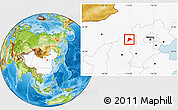 Physical Location Map of Datong, highlighted country