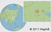 Savanna Style Location Map of Datong