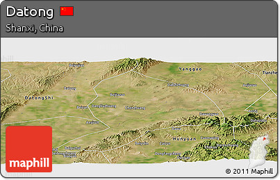 Satellite Panoramic Map of Datong