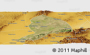 Satellite Panoramic Map of Datong, physical outside