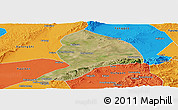 Satellite Panoramic Map of Datong, political outside