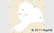 Classic Style Simple Map of Datong, single color outside