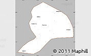 Gray Simple Map of Datong, cropped outside