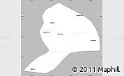 Gray Simple Map of Datong, single color outside