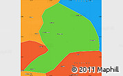 Political Simple Map of Datong