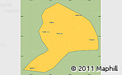 Savanna Style Simple Map of Datong, cropped outside