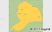 Savanna Style Simple Map of Datong, single color outside