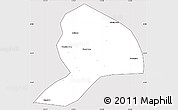 Silver Style Simple Map of Datong, cropped outside