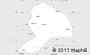 Silver Style Simple Map of Datong