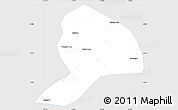 Silver Style Simple Map of Datong, single color outside