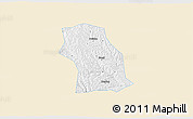 Classic Style 3D Map of Fenxi, single color outside