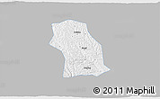 Gray 3D Map of Fenxi, single color outside