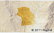 Physical 3D Map of Fenxi, lighten
