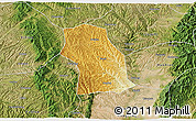 Physical 3D Map of Fenxi, satellite outside