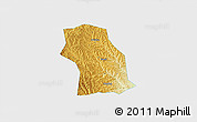 Physical 3D Map of Fenxi, single color outside