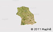 Satellite 3D Map of Fenxi, cropped outside