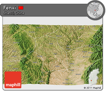 Satellite 3D Map of Fenxi