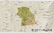 Satellite 3D Map of Fenxi, shaded relief outside