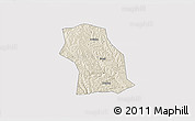 Shaded Relief 3D Map of Fenxi, cropped outside