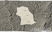 Shaded Relief 3D Map of Fenxi, darken