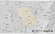 Shaded Relief 3D Map of Fenxi, desaturated