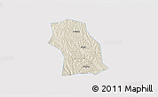 Shaded Relief 3D Map of Fenxi, single color outside