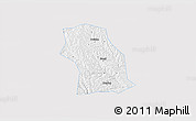 Silver Style 3D Map of Fenxi, single color outside