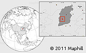 Blank Location Map of Fenxi, highlighted country, highlighted parent region