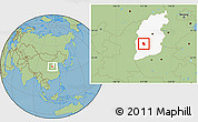 Savanna Style Location Map of Fenxi, highlighted parent region