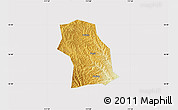 Physical Map of Fenxi, cropped outside