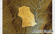 Physical Map of Fenxi, darken