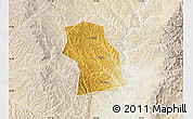 Physical Map of Fenxi, lighten