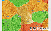 Physical Map of Fenxi, political outside