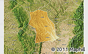 Physical Map of Fenxi, satellite outside