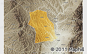 Physical Map of Fenxi, semi-desaturated