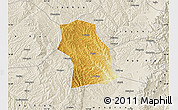 Physical Map of Fenxi, shaded relief outside