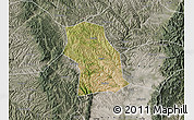 Satellite Map of Fenxi, semi-desaturated
