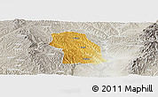 Physical Panoramic Map of Fenxi, lighten, semi-desaturated