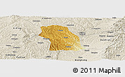 Physical Panoramic Map of Fenxi, shaded relief outside